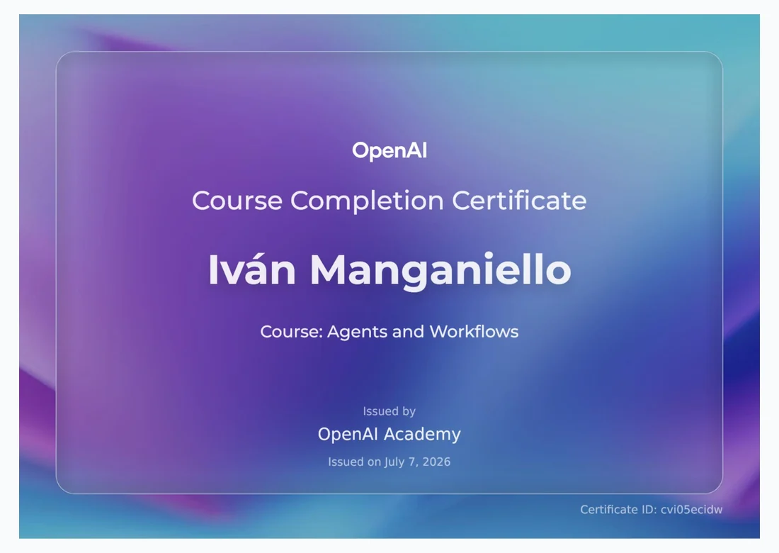 Certificado Agents and Workflows