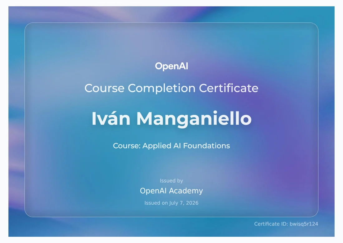 Certificado Applied AI Foundations