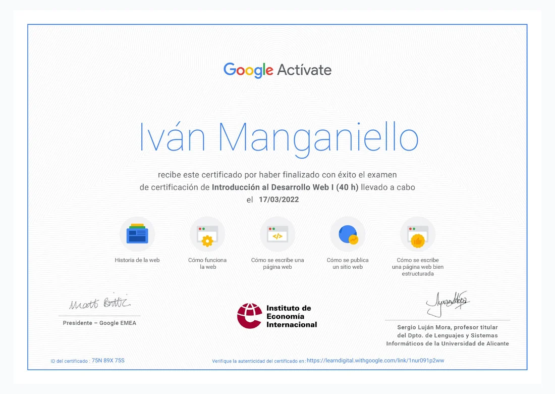 Certificado Presencia digital y estrategia web