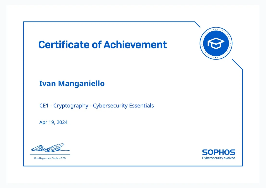Certificado CE1 - Cryptography - Cybersecurity Essentials