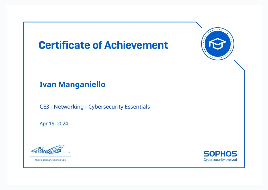 Certificado CE3 - Networking - Cybersecurity Essentials