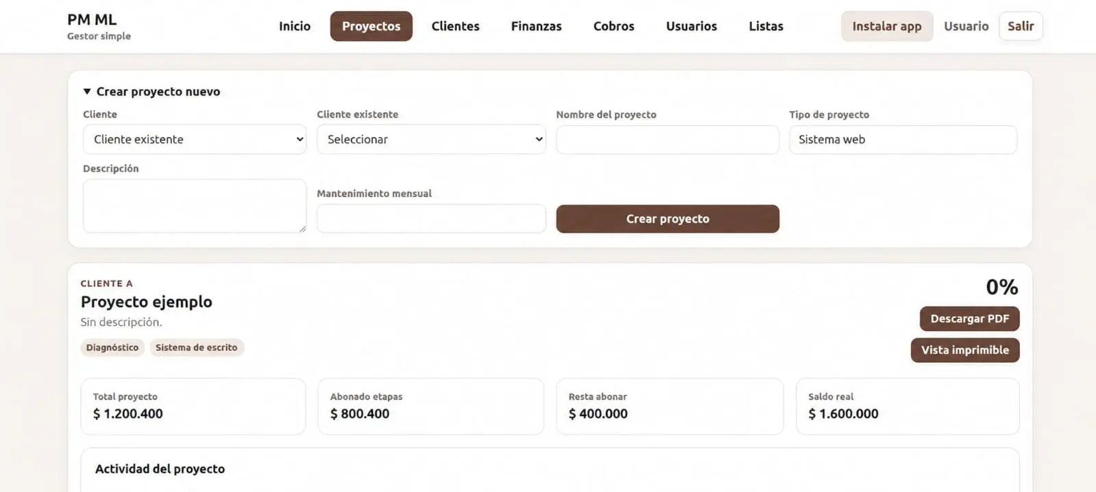 Interfaz editada de AdminFlow 2
