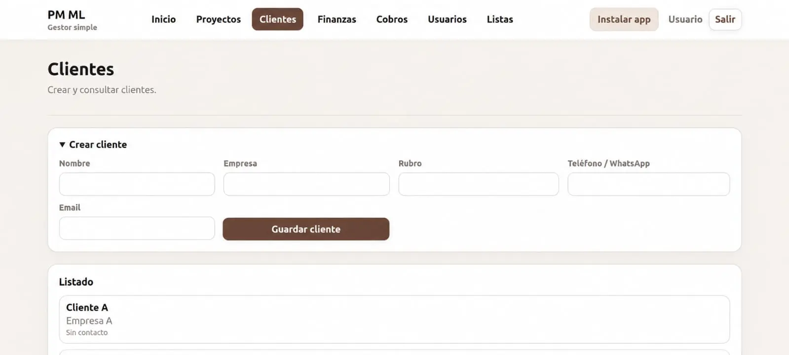 Interfaz editada de AdminFlow 3
