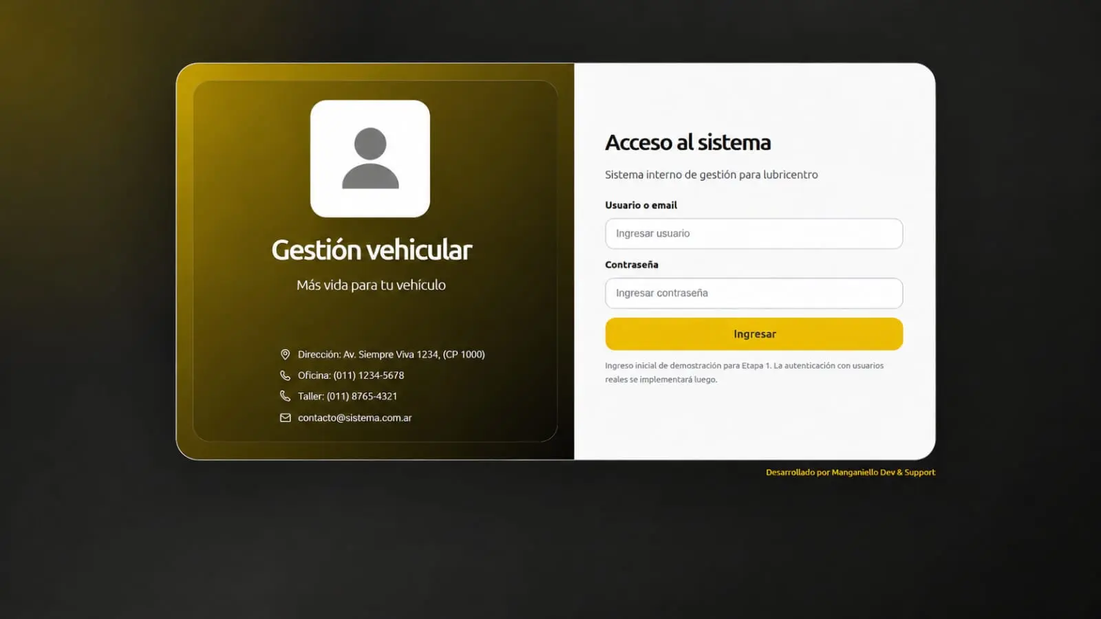 Interfaz editada de LubriGest 2